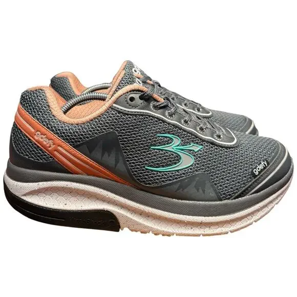 GRAVITY DEFYER Gdefy Mighty Walk Women's 9 Gray Salmon Shoes Comfort Sneakers - Picture 4 of 13